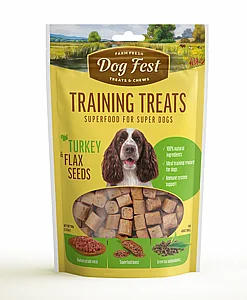 DOG FEST - חטיף אילוף קוביות בטעם הודו וזרעי פשתן DOG FEST - חטיף אילוף קוביות בטעם הודו וזרעי פשתן
